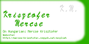 krisztofer mercse business card